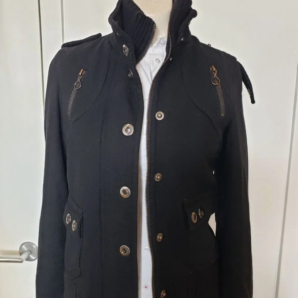 Well Loved black punk bomber jacket - Picture 2 of 6